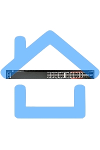Коммутатор 4610-30P-O-AC-F Edge-corE AS4610-30P, 24-Port GE RJ45 port PoE+, last 8 ports Ultra-PoE, 960W PoE Bugdet, 4x10G SFP+, 2 port 20G QSFP+ for stacking, Broadcom Helix 4, Dual-core ARM Cortex A9 1GHz, dual 110-230VAC 600W hot-swappable PSUs, one fi