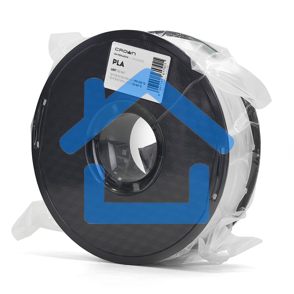Филамент Crown Micro CM-FILPLA001W PLA 1.75 1кг белый