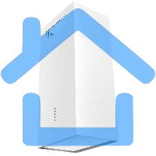 Вытяжка пристенная островная Maunfeld Bath Plus 402IL белый, 40 см, 1150 куб. м/ч, 52 дБ