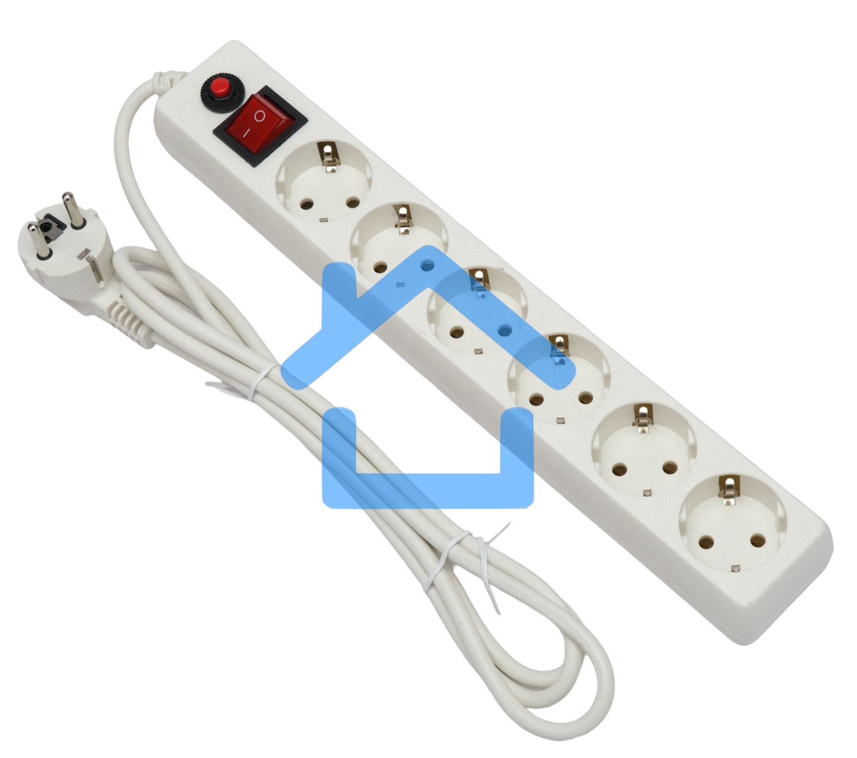 Сетевой фильтр Гарнизон ECL-6-W-1.8, 6р, 10А, 1.8м, ур.защиты 4, белый, пакет