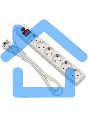 Сетевой фильтр Гарнизон ECL-6-W-1.8, 6р, 10А, 1.8м, ур.защиты 4, белый, пакет