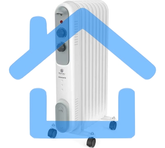 Обогреватель масляный Royal Clima ROR-P9-2000M (9 секций) белый, 2000 Вт, 25 м2, термостат