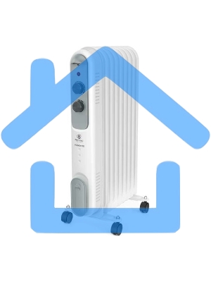 Обогреватель масляный Royal Clima ROR-P9-2000M (9 секций) белый, 2000 Вт, 25 м2, термостат