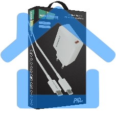 Зарядное устройство MORE CHOICE (4610196408915) NC60a 1USB-C 3.0A PD 20W быстрая зарядка для Type-C, белый