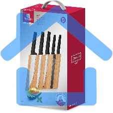 Набор ножей кухонных Rondell RD-1469 компл.:6предм. с подставкой разноцветный подар.коробка