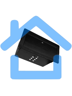 Металлический корпус WRTS-11BOX-B Wize для модульной системы врезного лючка в стол с убирающейся крышкой, черный;