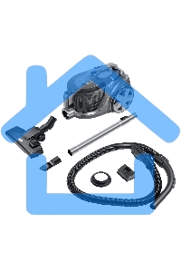 Пылесос BBK BV1900 серый/синий, 400/2200 Вт, уборка сухая, пылесборник контейнер 3 л