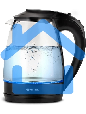 Чайник электрический Vitek VT-1122 TR бесцветное стекло (стекло, 1,7 л, 2200 Вт)