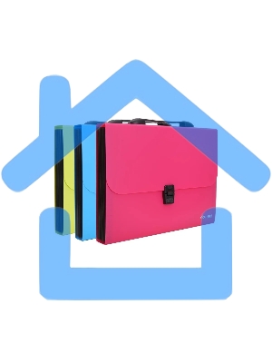 Папка-портфель Deli Rio EB40302 13 отделений, A4 полипропилен 0.6мм, ассорти