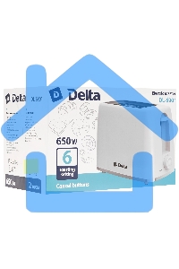 Тостер DELTA DL-6901 белый, 650 Вт