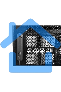 Шкаф серверный ПРОФ напольный 42U (600x1200) дверь перфорированная 2 шт., черный, в сборе, ШТК-СП-42.6.12-44АА-9005