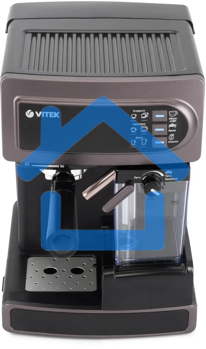 Кофеварка рожковая Vitek VT-1517 VT фиолетовый, исп. кофе - молотый, 1.65 л, 1238 Вт, 15 Бар