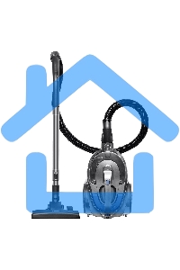 Пылесос BBK BV1900 серый/синий, 400/2200 Вт, уборка сухая, пылесборник контейнер 3 л