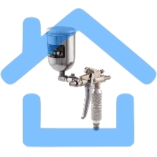 Краскопульт пневматический Matrix для финишных работ с верхним бачком v=01k диам. сопла 05мм