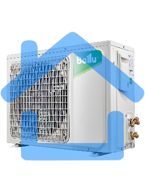 Блок внутренний сплит-системы кассетного типа Ballu Machine BLC_C/in-36HN1_21Y 36000 BTU, 105 м², 39 дБ, охлаждение, обогрев, осушение, белый
