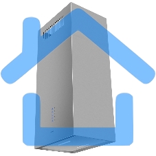 Вытяжка пристенная островная Maunfeld Bath Plus 402IL нержавеющая сталь, 40 см, 1150 куб. м/ч, 52 дБ