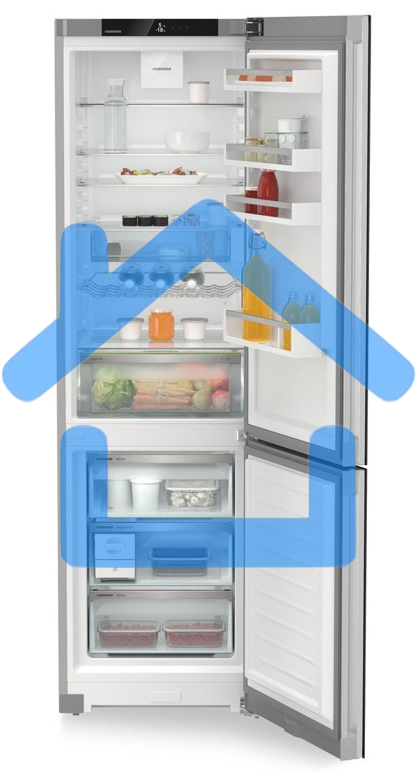 Холодильник Liebherr CNgbc 5723-22 001 серебристый двухкамерный 266/100л морозилка снизу