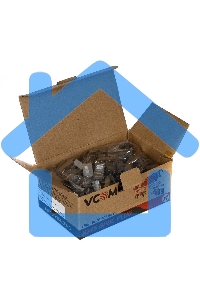 Коннектор VCOM RJ-45 для FTP кабеля 5 кат. экранированный, 100шт,