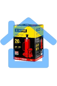 Домкрат STAYER 43160-20_z01 гидравлический бутылочный red force 20т 242-452мм