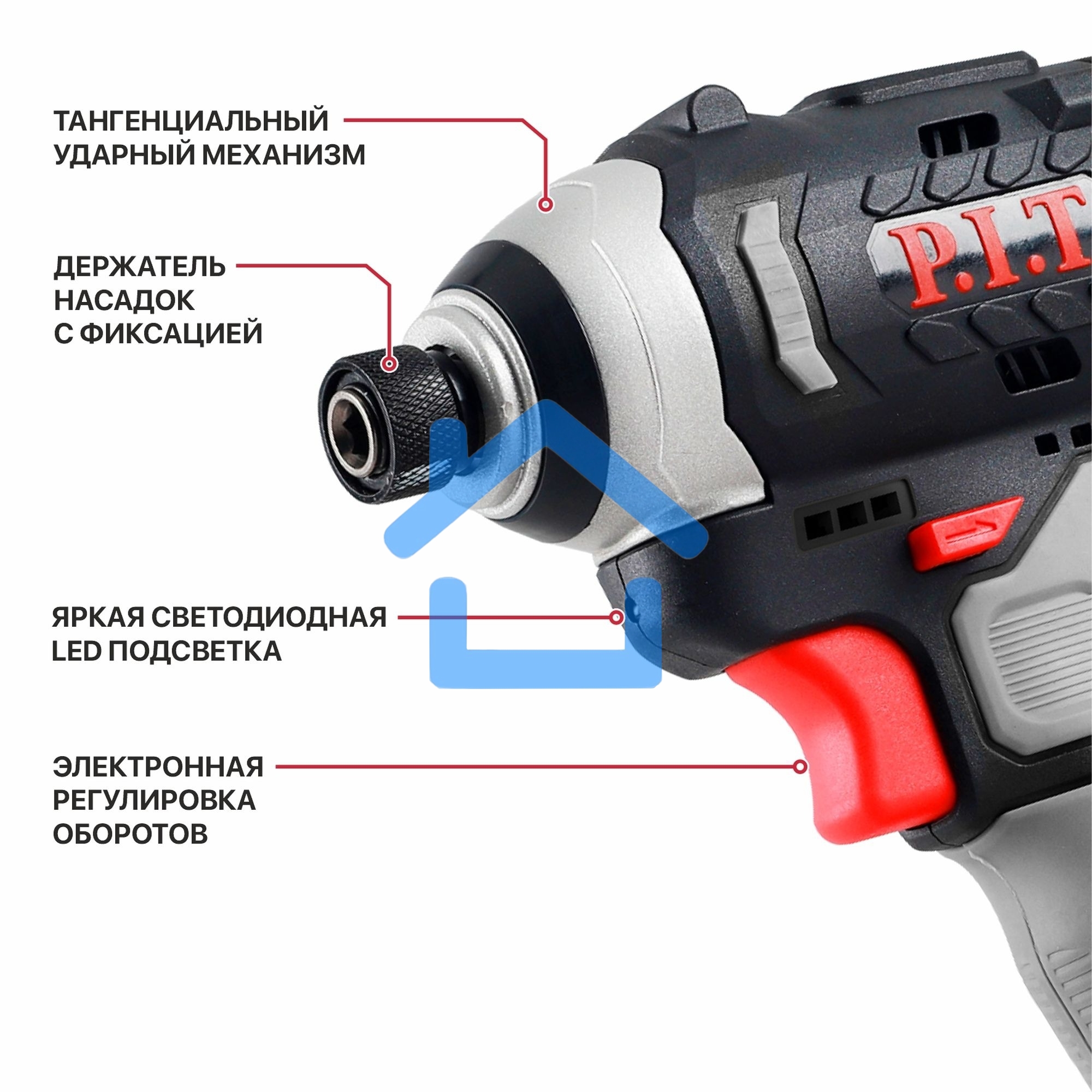 Винтоверт P.I.T. PSD12K-120A/1 аккум. патрон:шестигр.1/4