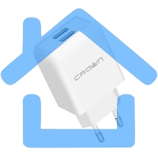 Сетевое универсальное зарядное устройство Crown CMWC-3002 белый