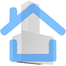 Вытяжка каминная Elikor Метеорит 60П-700-Э4Д белый, 60 см, 700 куб. м/ч, 52 дБ