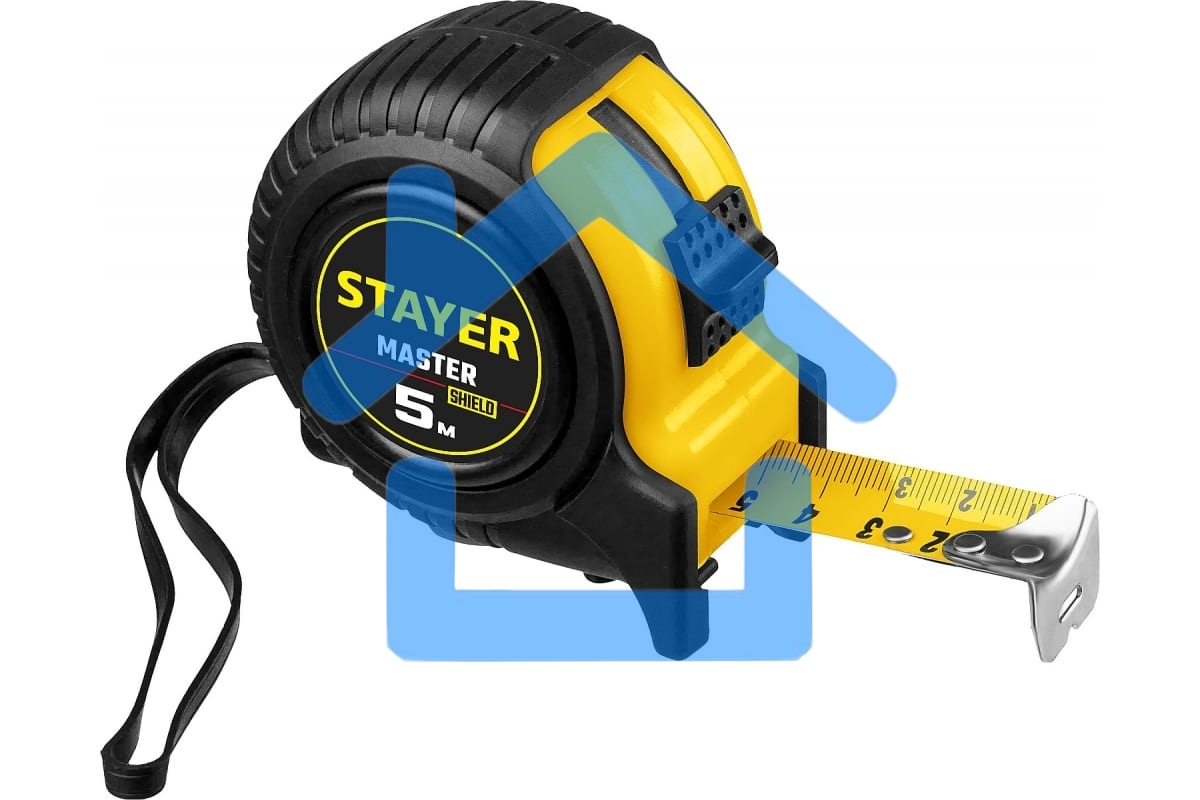 Рулетка Stayer MASTER 5м / 25мм в ударостойком обрезиненном корпусе 34025-05-25
