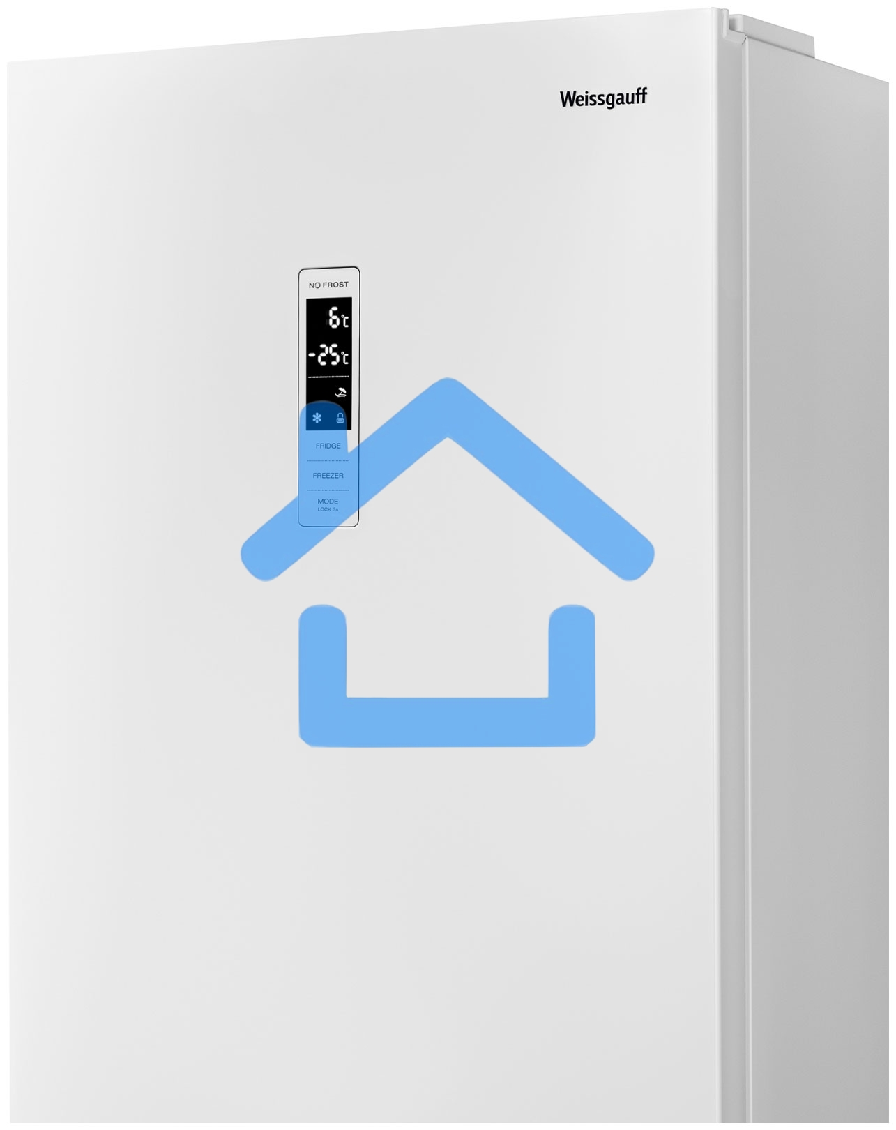 Холодильник Weissgauff WRK 185 Total NoFrost Inverter белый двухкамерный 205/86л морозилка снизу