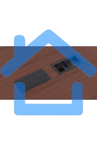 Металлический корпус WRTS-11BOX-B Wize для модульной системы врезного лючка в стол с убирающейся крышкой, черный;