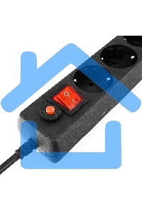 Сетевой фильтр Гарнизон ECL-6-B-1.8, 6р, 10А, 1.8м, ур.защиты 4, черный, пакет