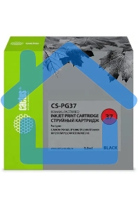 Картридж струйный Cactus CS-PG37 черный (9 мл) для Canon Pixma iP1800/iP1900/iP2500/iP2600/MP140/MP190/MP210/MP220/MP470/MX300/MX310a