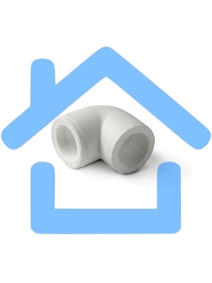 Уголок 90 град. 63 полипропиленовый PPR белый PRO AQUA