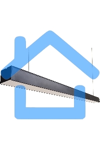 Светильник светодиодный FERON AL4035 ДПО-48вт 4000К 5760Лм линейный рассеиватель матовый в алюминиевом корпусе черный