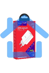 Сетевое зарядное устройство HOCO C80A Rapido 1xUSB + 1xUSB-C, 3.1A, 20W, белый