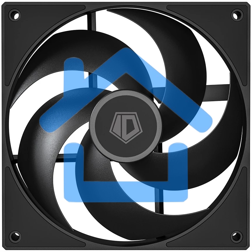 Вентилятор для корпуса ID-Cooling AS-120-K черный 120мм 2000rpm 27.2db 4-pin