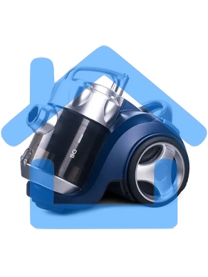 Пылесос BQ VC2024MC голубой/серый, 450/2000 Вт, уборка сухая, пылесборник контейнер 3 л