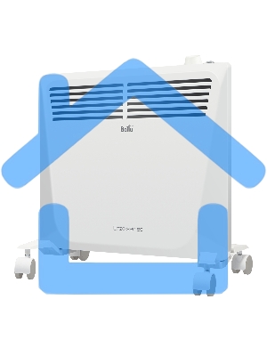 Конвектор Ballu Enzo BEC/EZMR-1000 белый, 1000 Вт, 15 м2, термостат