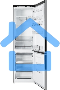 Холодильник Atlant ХМ-4626-181 серебристый двухкамерный 251/119л морозилка снизу