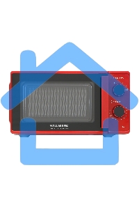 Микроволновая печь Willmark WMO-203GMR, 20л,700Вт, механич.ПУ, ручка д/л откр.дв,6 ур.мощн., красная