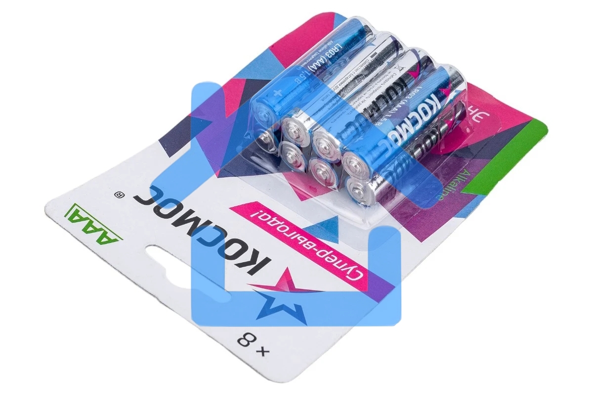 Элемент питания алкалиновый AAA/LR03 BP-8 (блист.8шт) Космос KOCLR03BL8