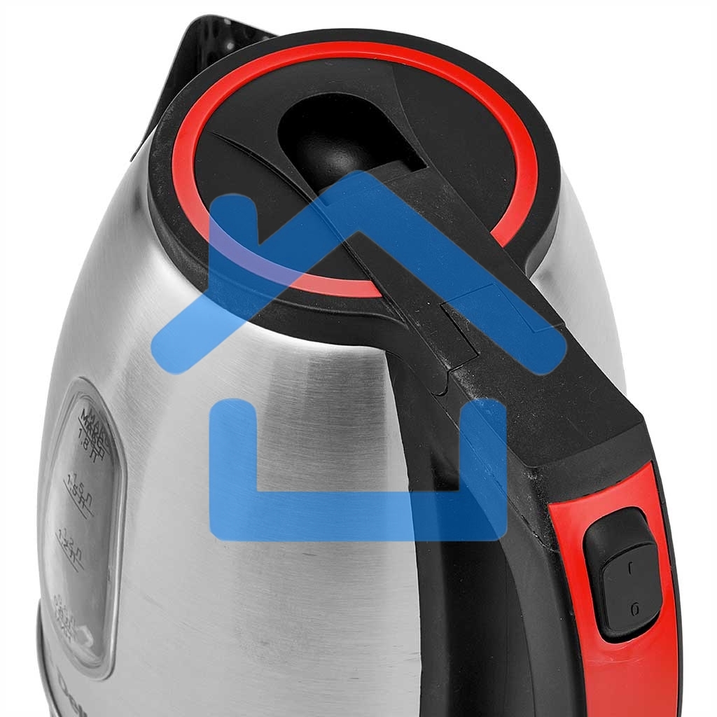 Чайник электрический DELTA DL-1114 нерж. с красным