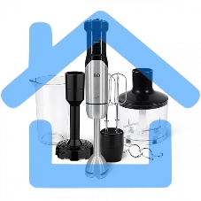 Блендер BQ HB421PS Steel-Black. Мощность 1400Вт, Режим Турбо 4 в1: Насадка для пюре + блендер+ миксер + измельчитель