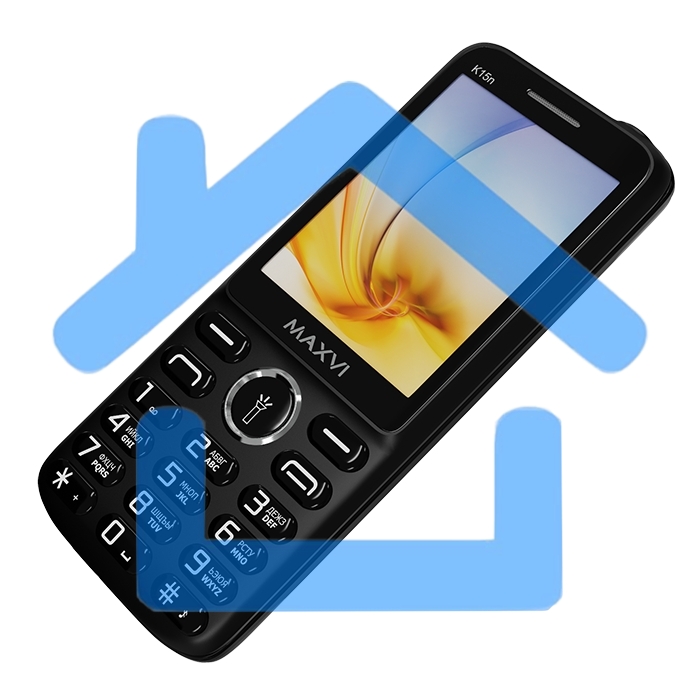 Мобильный телефон Maxvi K15n черный