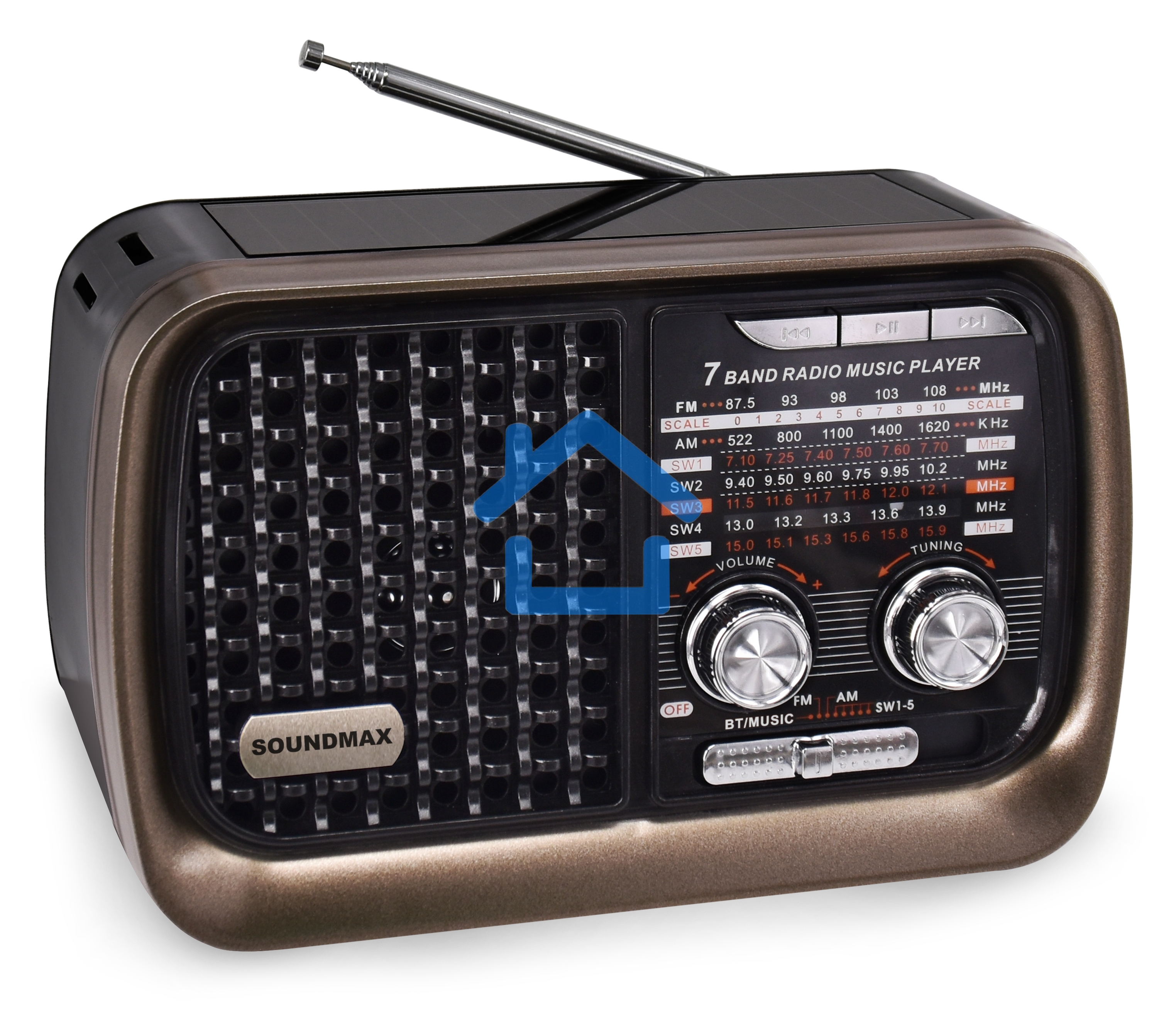 Радиоприемник SOUNDMAX SM-RD2124UB(черный с серым)