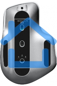 Мышь беспроводная Logitech MX Master 3s светло-серый, 8000 dpi, радиоканал, Bluetooth, USB, кнопки - 7