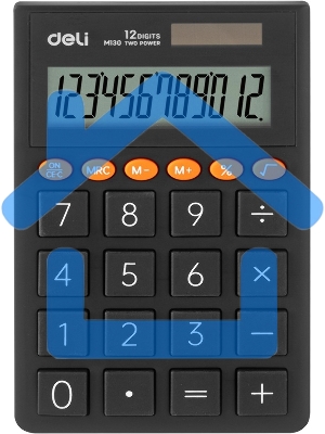 Калькулятор карманный Deli EM130D-GREY темно-серый 12-разр.