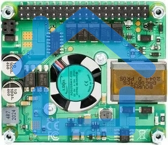 Плата Power Over Ethernet (POE) Raspberry Pi PoE HAT for Raspberry Pi 3B+ и 4B, SC0468, для питания Raspberry Pi через Ethernet кабель. Вентилятор в комплекте. (RPI3-MODBP-POE)(RASP3328)(221-1857) (492820)