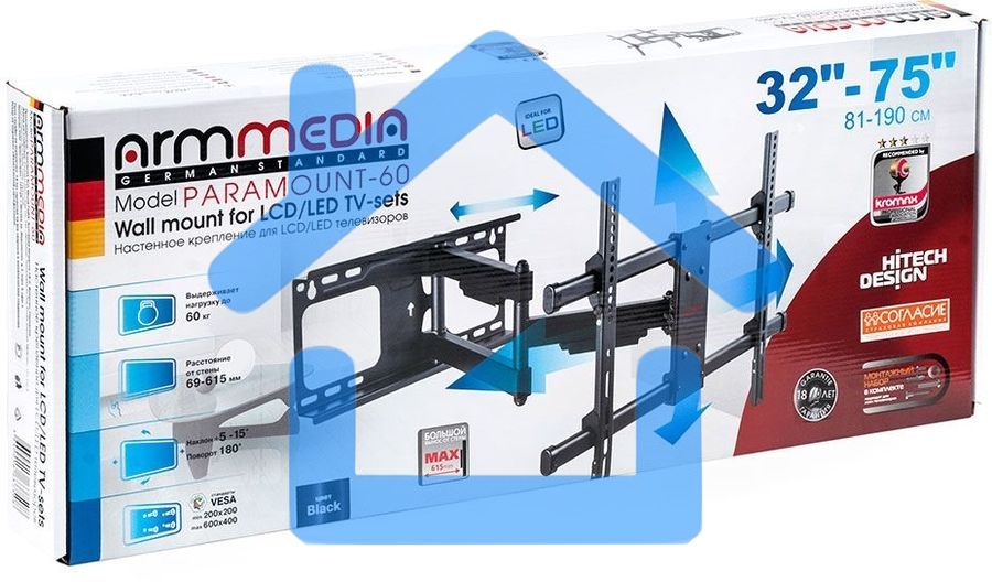 Кронштейн для телевизора Arm Media PARAMOUNT-60 черный 32