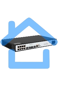 Коммутатор POE управляемый уровня 2, 8 портов 10/100/1000Base-T с поддержкой PoE, 4 порта 1/10G SFP+, POE 125 Ватт