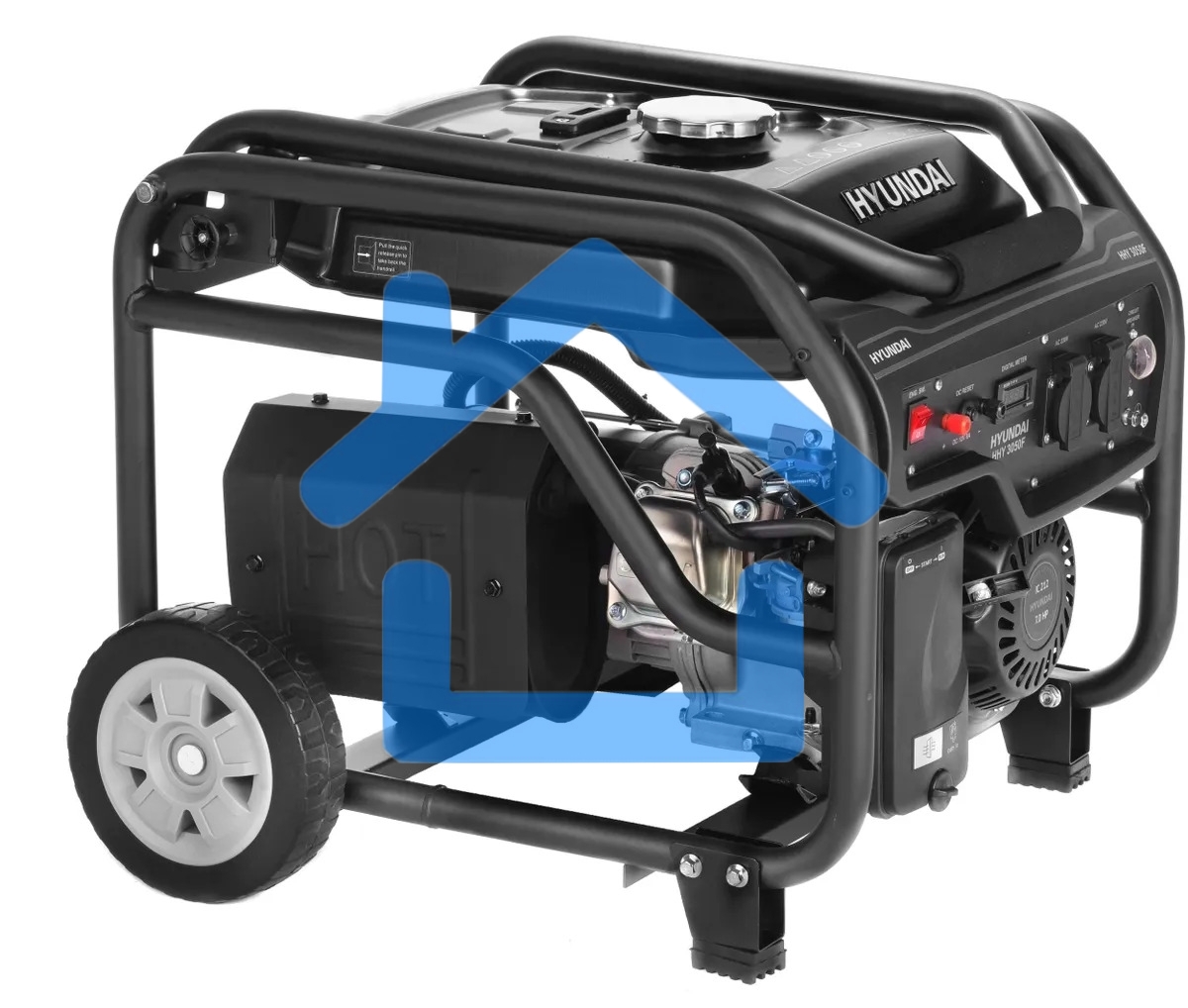 Электрогенератор бензиновый Hyundai HHY 3050F, 3.2 кВт, 69 дБ, 49 кг